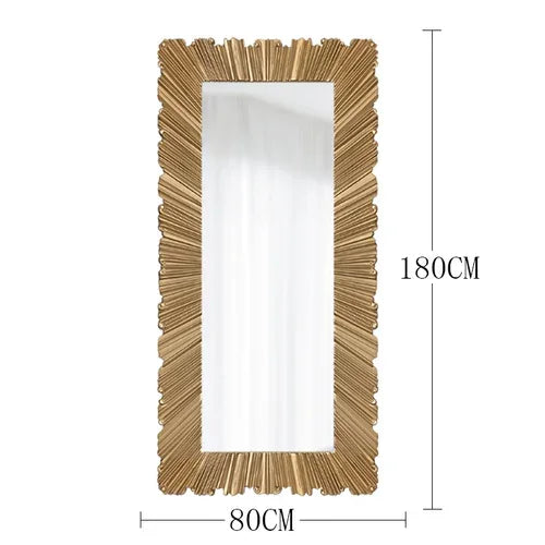 Full-Length Mirror European Style Stand-Alone Tall Floor-Mounted Mirror for Home Decor