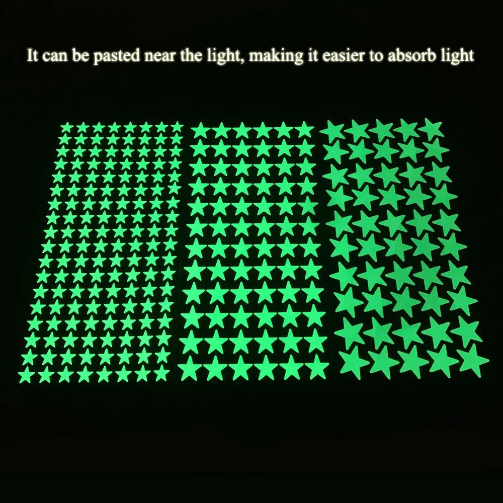 Luminous Stars Wall Stickers Kids Room Decoration Self-adhesive Decals Bedroom Background Home Decor Glow In The Dark Wallpaper