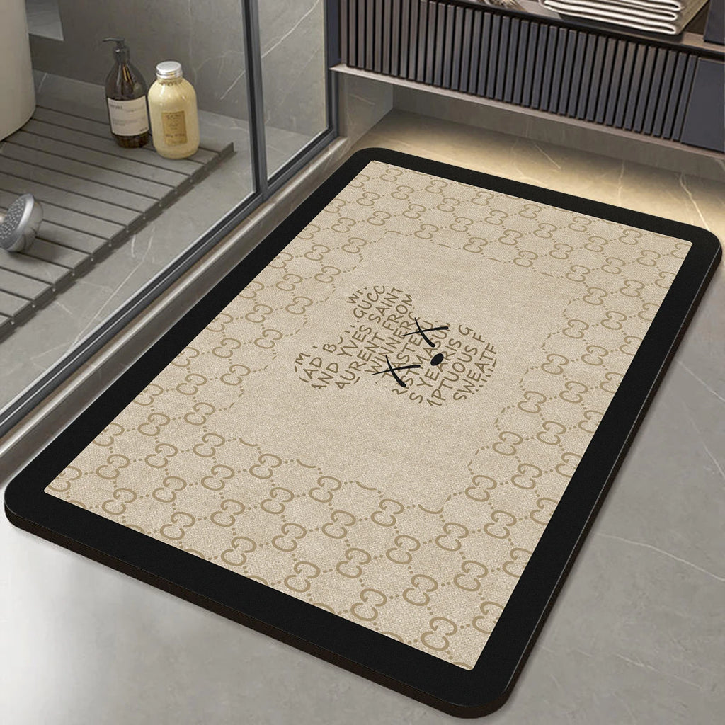 Soft diatom mud bathroom non-slip floor mat, quick-drying foot mat at the door of the bathroom, toilet toilet rug