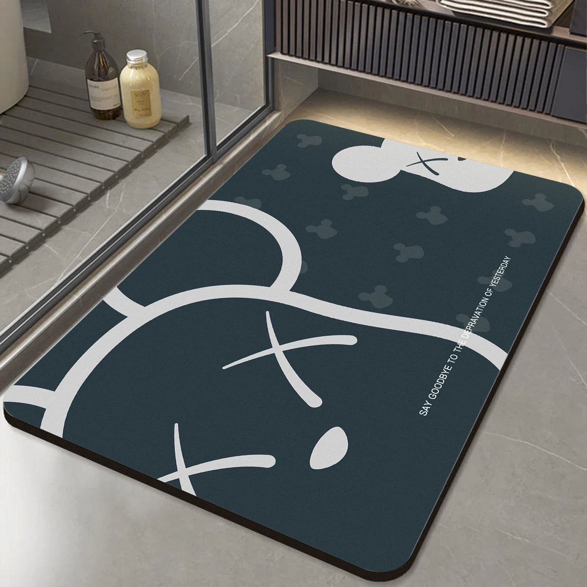 Soft diatom mud bathroom non-slip floor mat, quick-drying foot mat at the door of the bathroom, toilet toilet rug