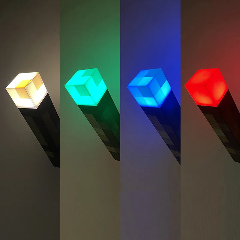 Torch LED Lamp Potion Bottle Light USB Rechargeable Night Light Kids Xmas Gift Table Lamp Living Room Bedroom Decoration MC game