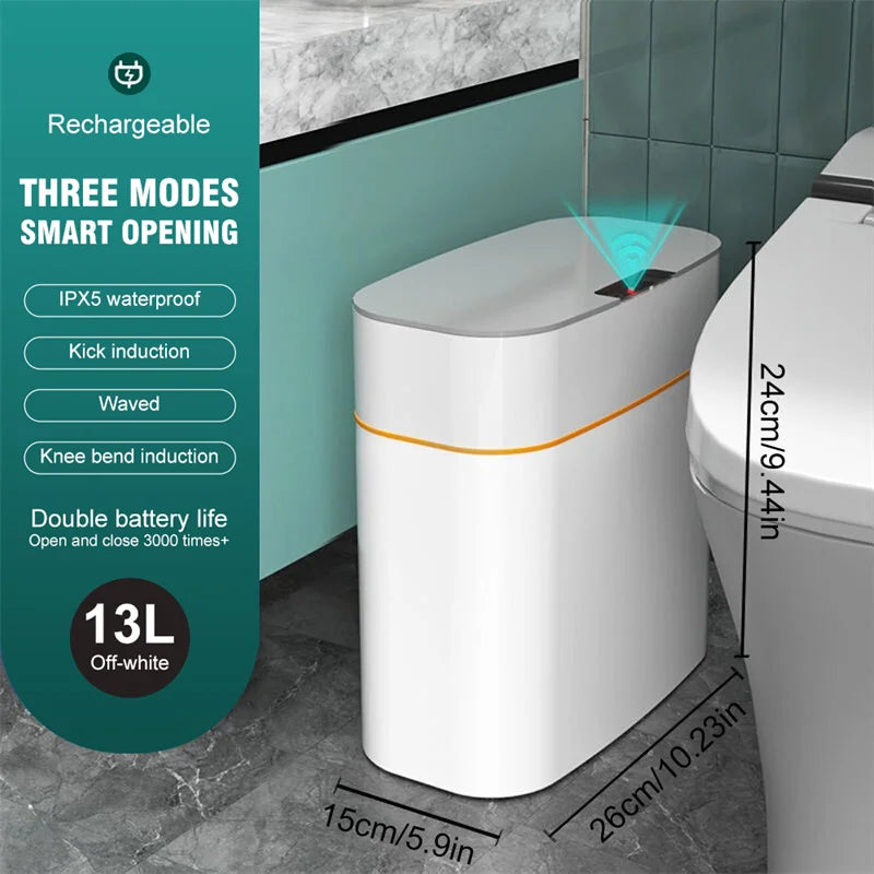 Xiaomi Mijia Smart Trash Can 13/16L Automatic Sensor Paper Basket For Kitchen Bathroom Toilet Bin Garbage Basket Waterproof Bin