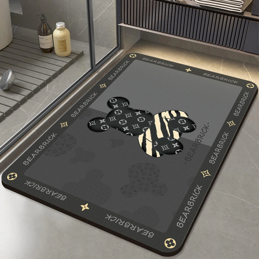 Soft diatom mud bathroom non-slip floor mat, quick-drying foot mat at the door of the bathroom, toilet toilet rug