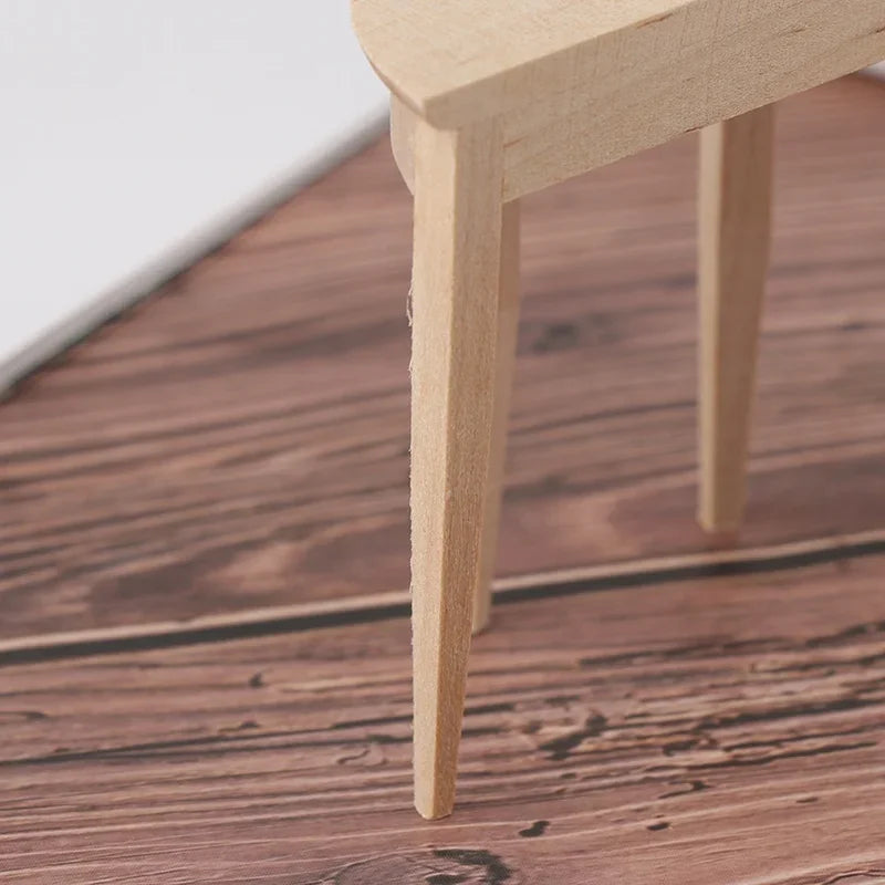 1:12 Simulation Dollhouse Miniature Wooden Half Round Table Model Furniture Teatable Coffee Living Room Kid Dolls Home Toy