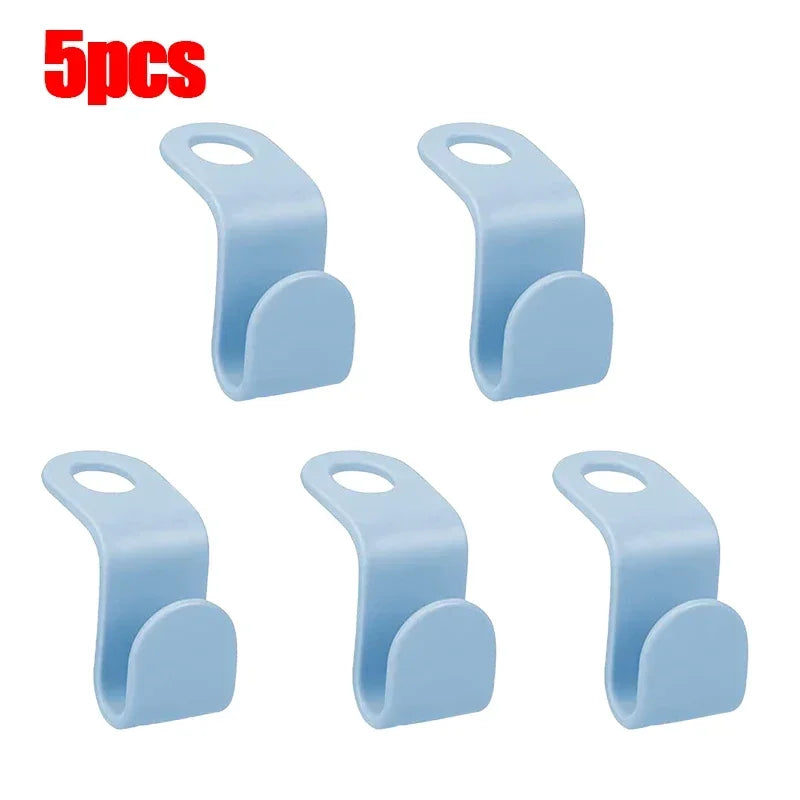 50/5Pcs Clothes Hanger Hooks Space Saving Closet Connector Hook Cascading Hanger Plastic Extender Clips Wardrobe Coat Organizer