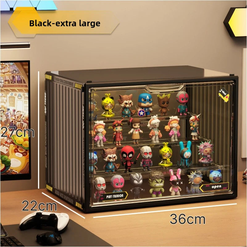 Large Containerized designs Acrylic Organizer for Collectible Figures and Blind Box Toys Action Figures Desktop Organizers Box