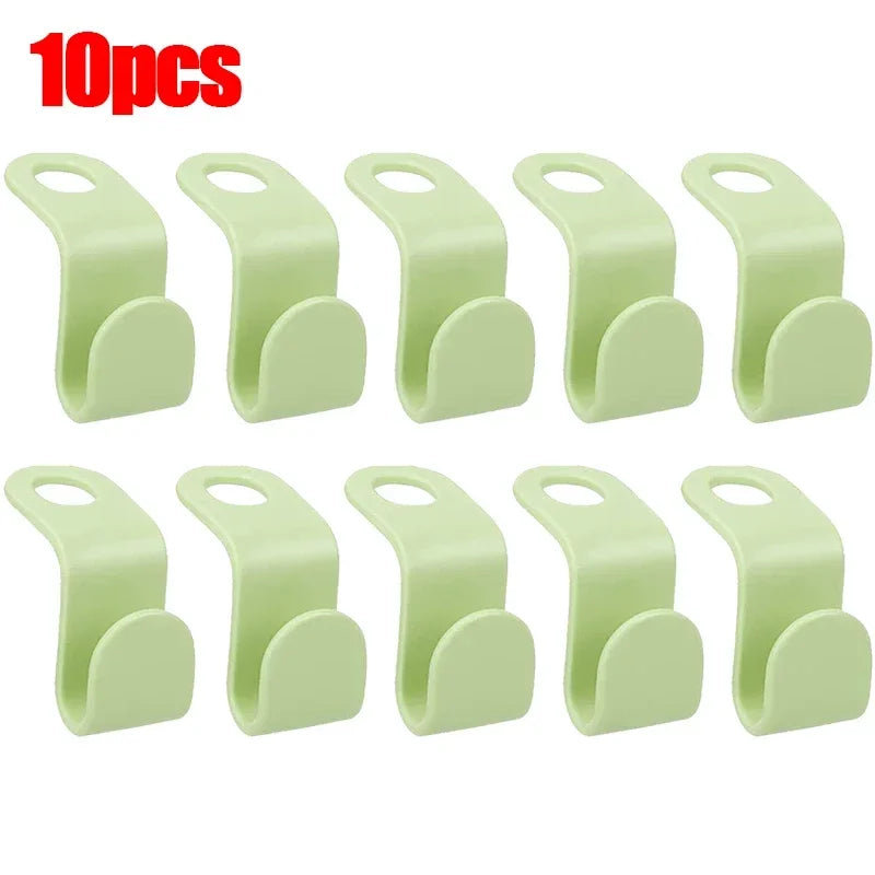 50/5Pcs Clothes Hanger Hooks Space Saving Closet Connector Hook Cascading Hanger Plastic Extender Clips Wardrobe Coat Organizer