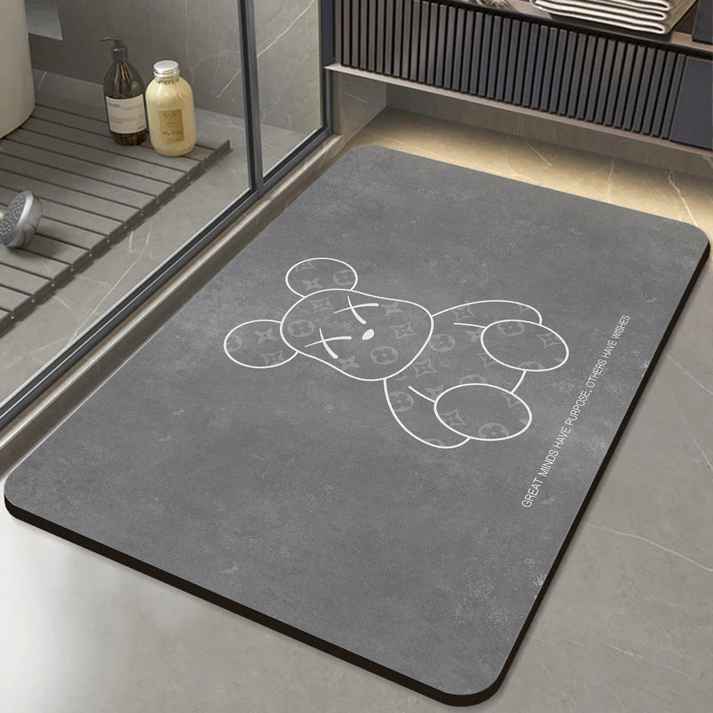 Soft diatom mud bathroom non-slip floor mat, quick-drying foot mat at the door of the bathroom, toilet toilet rug
