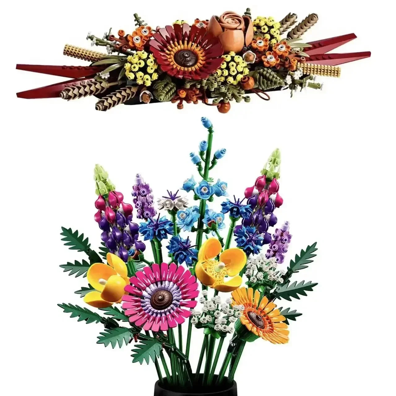 Wildflower Bouquet 10313 Building Blocks Set Dried Flower Centerpiece 10314 Botanical Home Decor  Toys Girl Birthday Gift