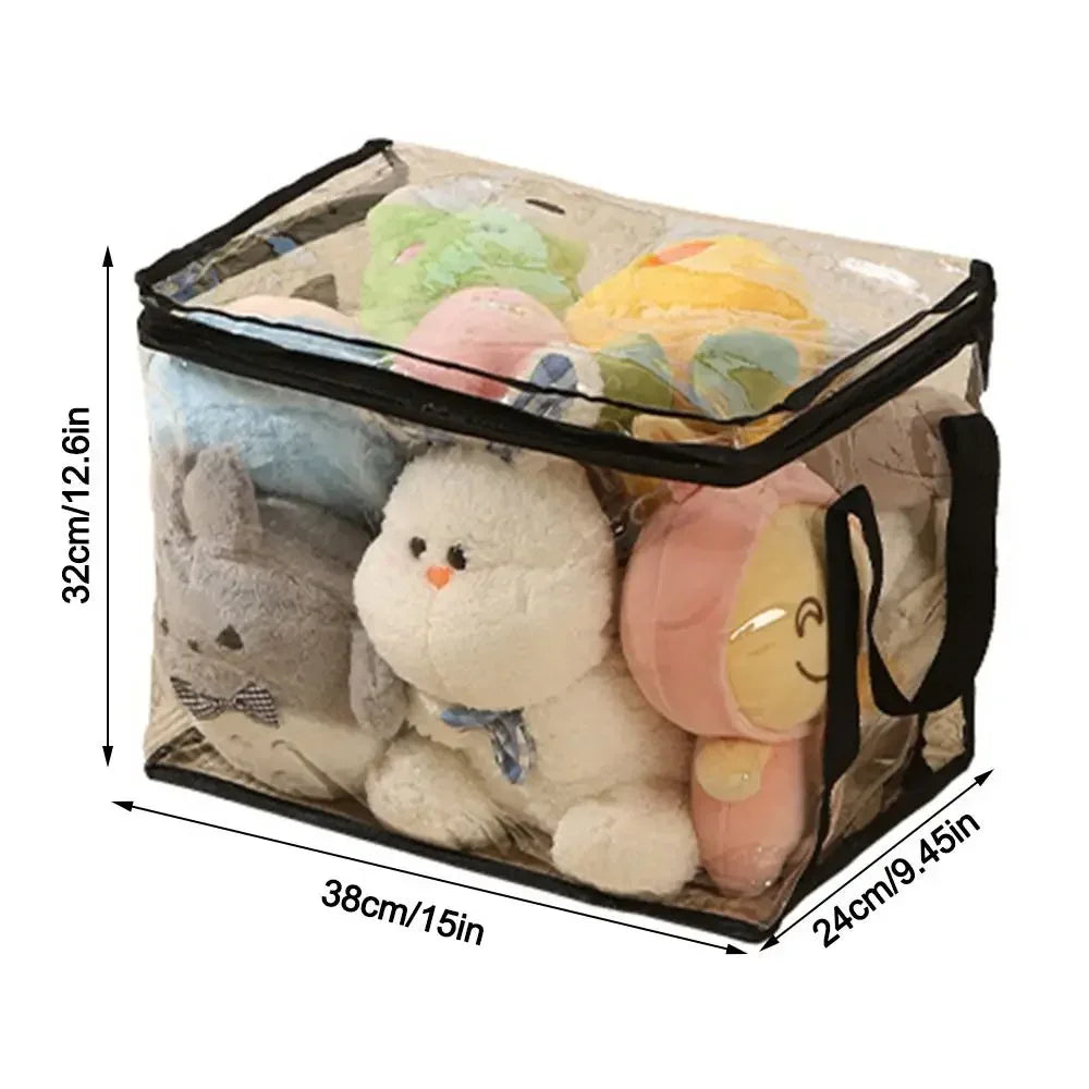 PVC Waterproof Toy Storage Box Large Capacity Multifunctional Folding Bag Waterproof Dustproof Transparent Home Storage Bag