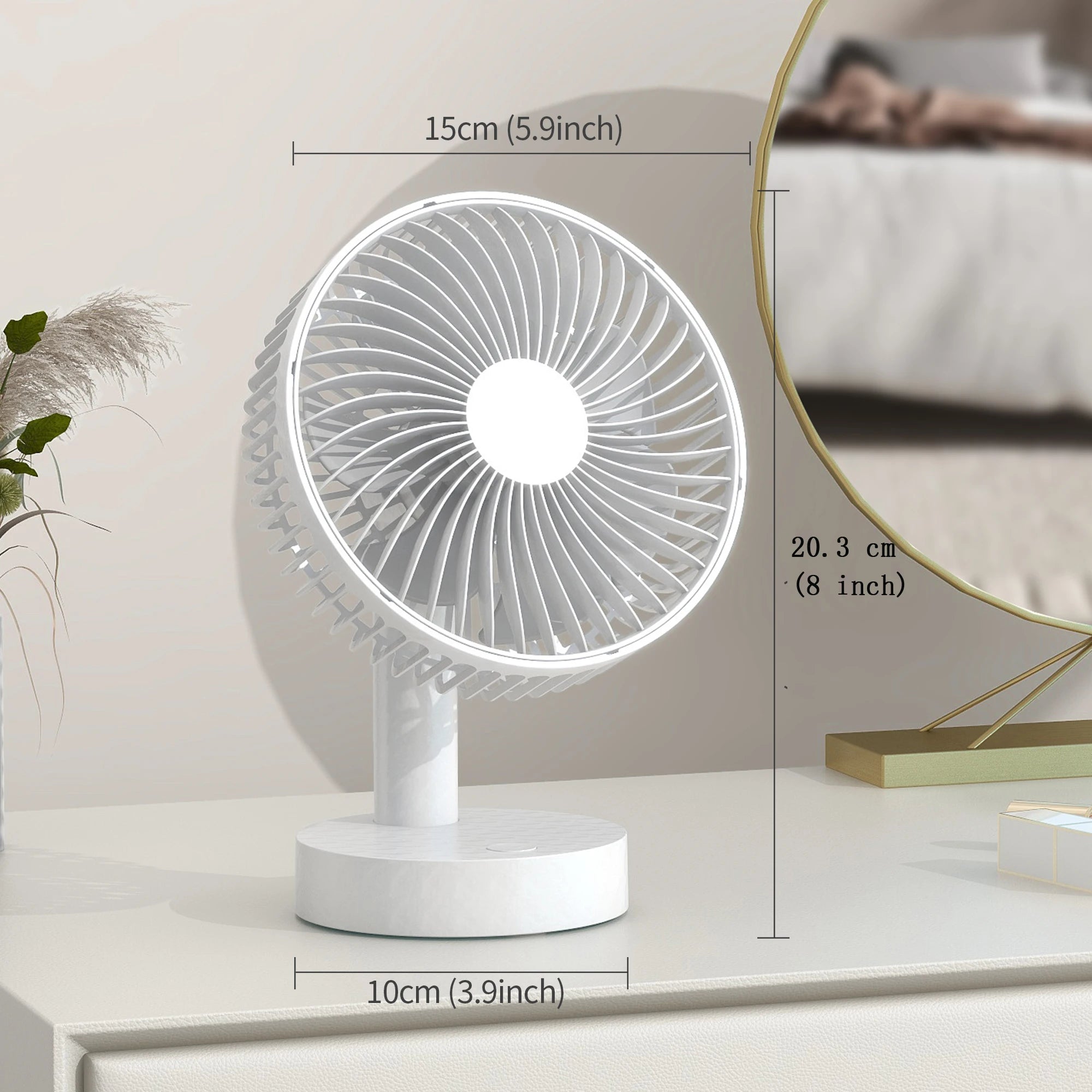 Mini USB Table Fan 4 Speeds Portable Desktop Table Cooling Fan Powered by USB Strong Wind Kipas USB Desk Fan