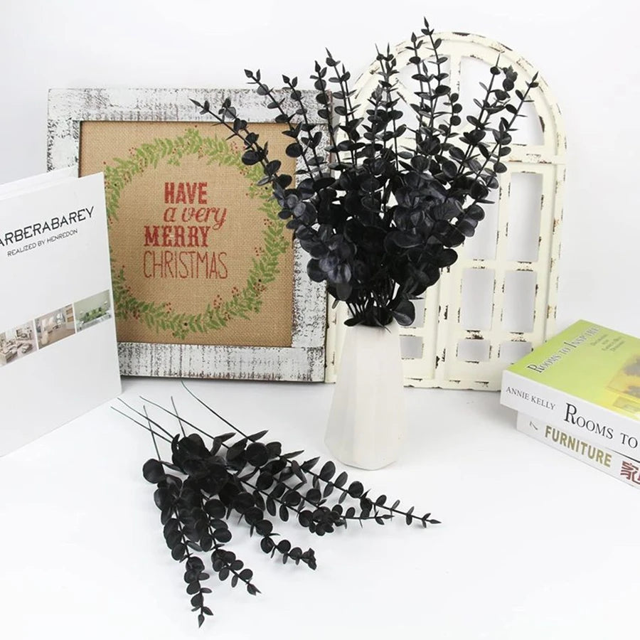 Artificial Plants Multicolor Eucalyptus Leaves Faux Greenery Boughs Wedding Bridal Bouquet Home Vase Table Diy Decoration Props