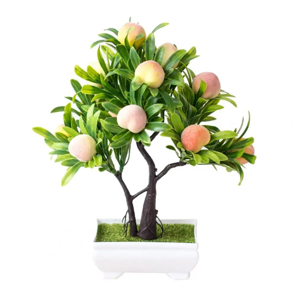 Artificial Orange Bonsai Potted Flower Home Office Garden Decor Peach pepper Tree Artificial Fruit Plant Potted Fake Plant Decor