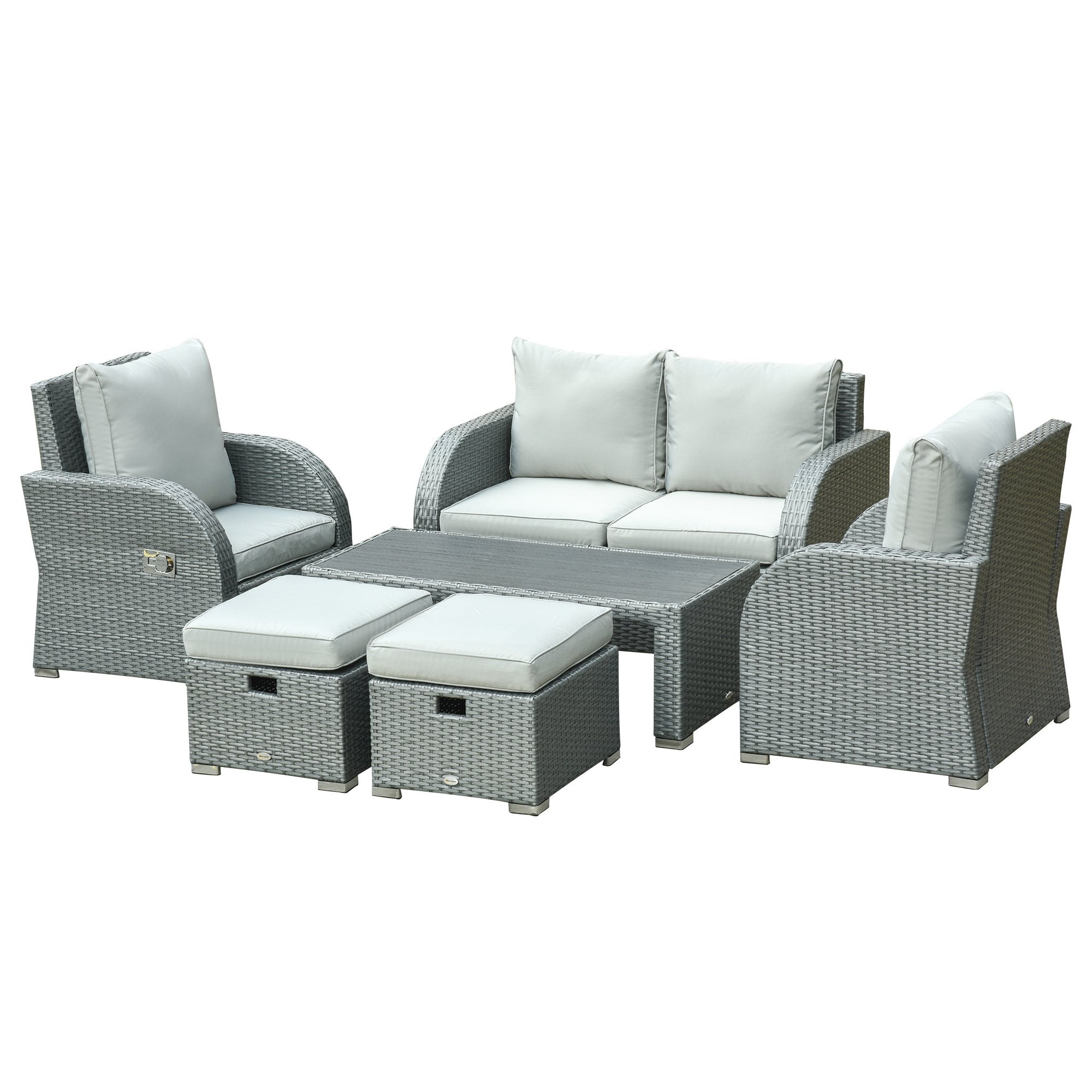 Outsunny 6 PCS Outdoor Rattan Wicker Sofa Set Patio All Weather SHIPPING ONLY IN CANADA.Unsupported Countries: Northwest,Nunavut,Territories,Yukon