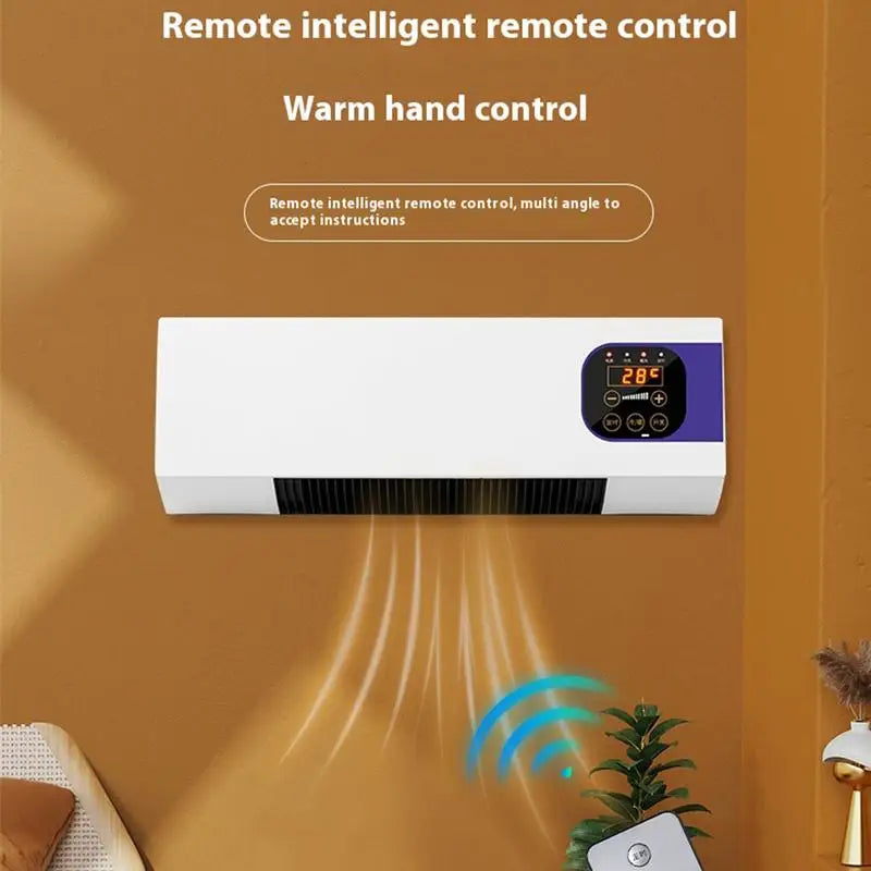 Home Cooler Fans For Bedroom 2000W For Wall With Remote Control Winter Warmer Temperature Adjustable