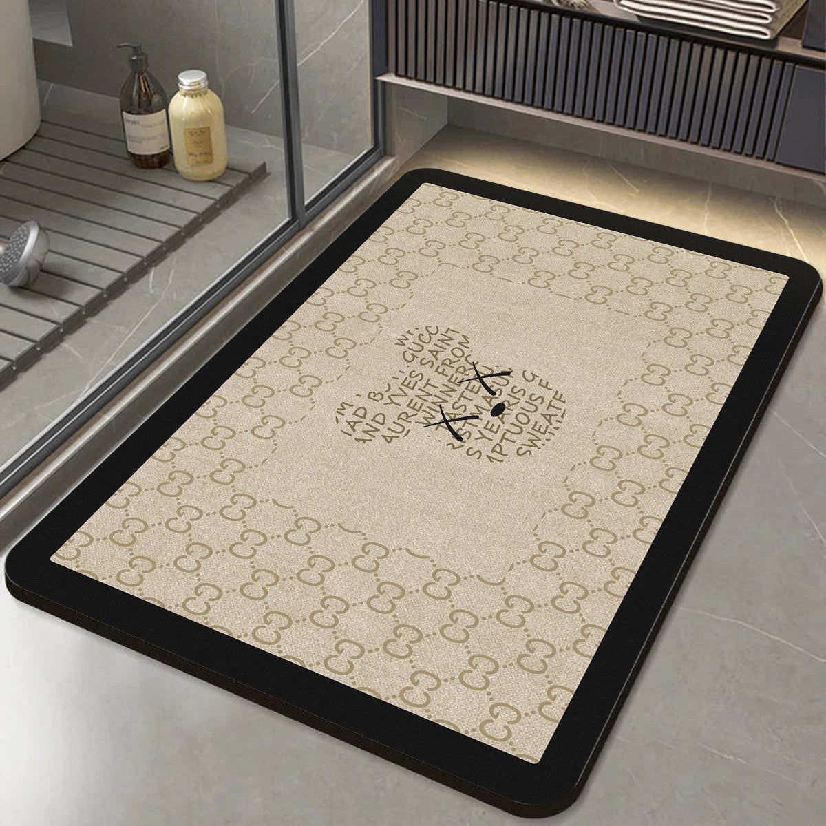 Soft diatom mud bathroom non-slip floor mat, quick-drying foot mat at the door of the bathroom, toilet toilet rug
