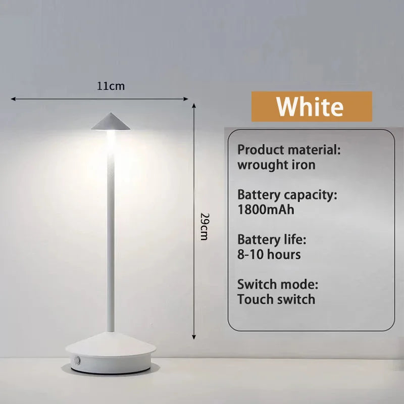 Rechargeable  LED Table Lamp Creative Touch Led Hotel Bar Coffee Decorative Desk Lamp Stepless Dimming night light   for bedroom