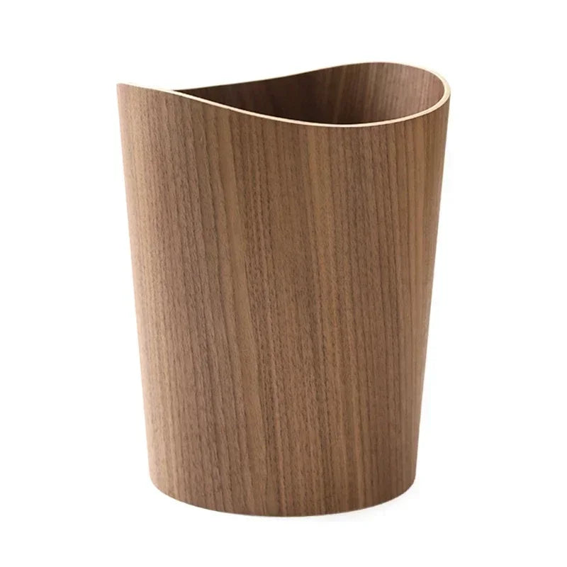 Creative Storage Wooden Trash Can Home Bucket Garbage Bin Hotel Living Room Office Wastebasket Cans Nordic Recycling Bin