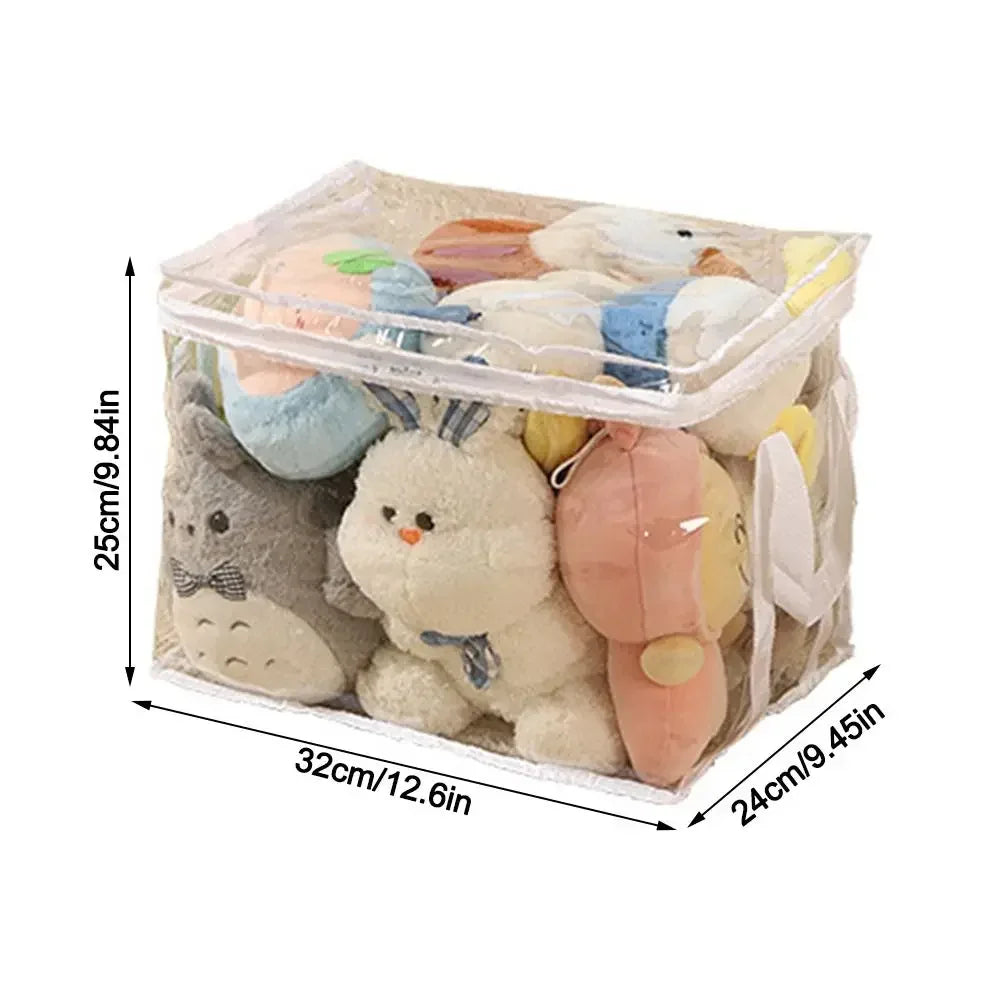PVC Waterproof Toy Storage Box Large Capacity Multifunctional Folding Bag Waterproof Dustproof Transparent Home Storage Bag