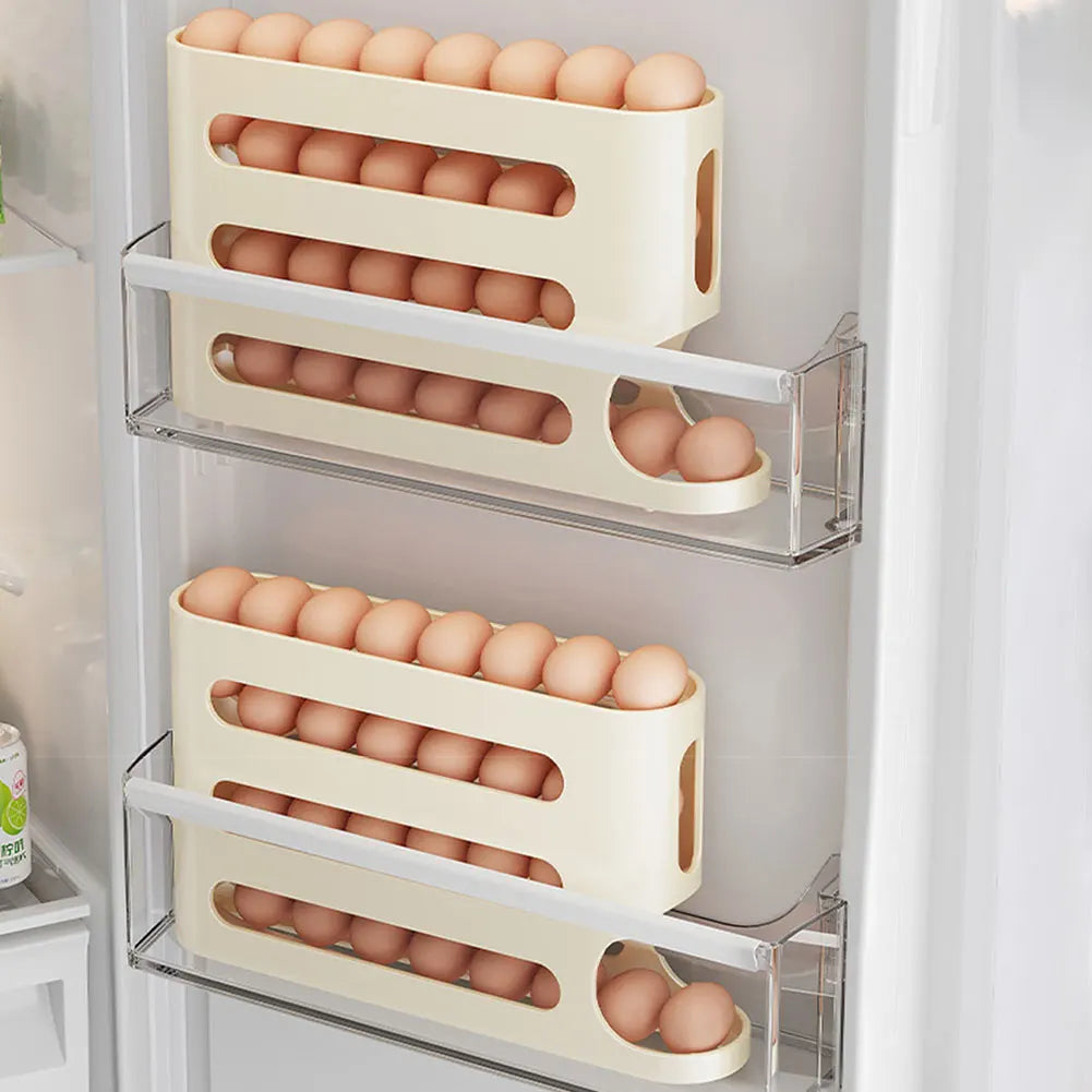 2/1pcs Kitchen Refrigerator Egg Rack 4 Layers Kitchenware Multifunction Organizer Egg Boxes Food Containers Storage Spice Rack