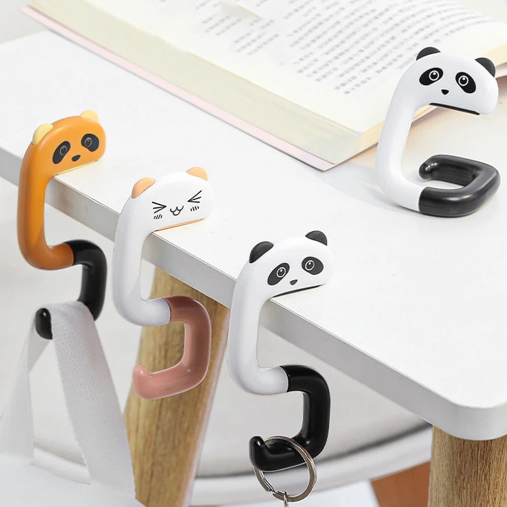Handbag Hook Holder Portable ABS Handbag Hangers Purse Hook Foldable Schoolbag Hook for Student Table Desk Restroom Office