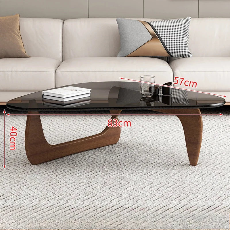 Modern Minimalist Creative Coffee Table for Small Households,Living Rooms,Tempered Glass Tea Table,Internet Famous Tea Table